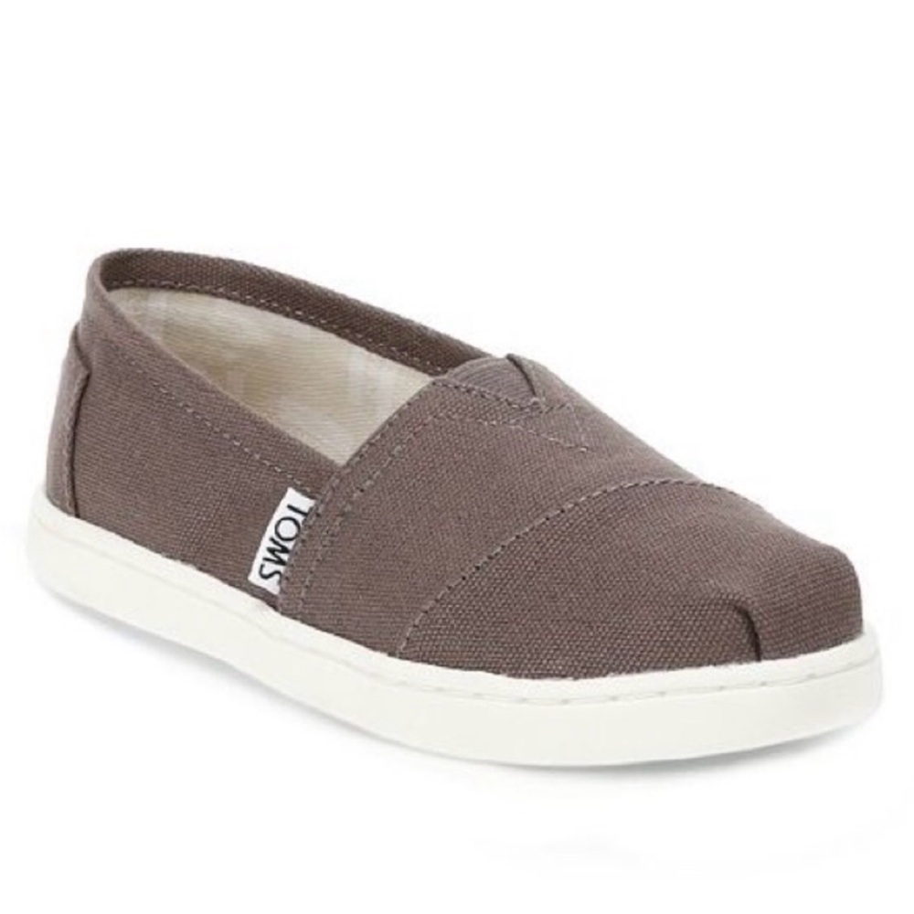 TOMS Classic Slip On Canvas Shoes Brown Youth Size 4 Girls Women’s 6